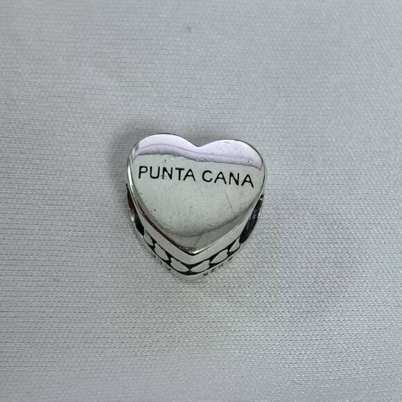 Pandora PUNTA CANA Exclusive Travel Heart Charm Pendant, S925 Silver Jewelry - Picture 2 of 4